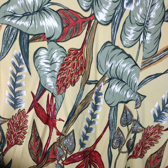 Hilo Hattie Hawaiian Floral Short Sleeve Maxi Dress Size XL Yellow Multicolor - Picture 5 of 9